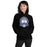 Woman wearing Taylor High School Mustangs Black Classic Unisex Hoodie 212