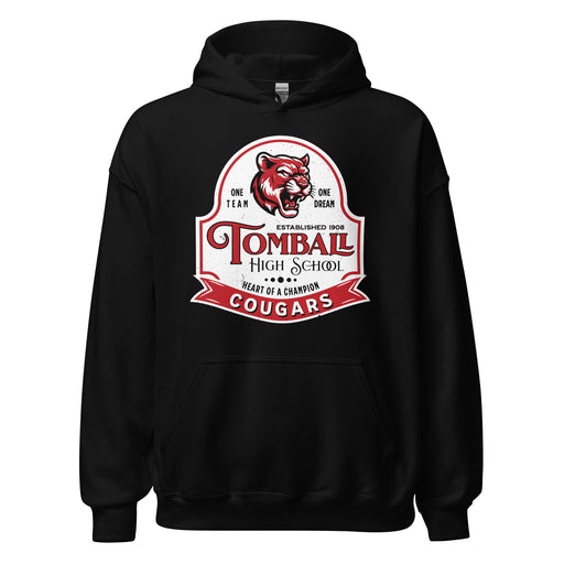 Tomball High School Cougars Black Classic Unisex Hoodie 219