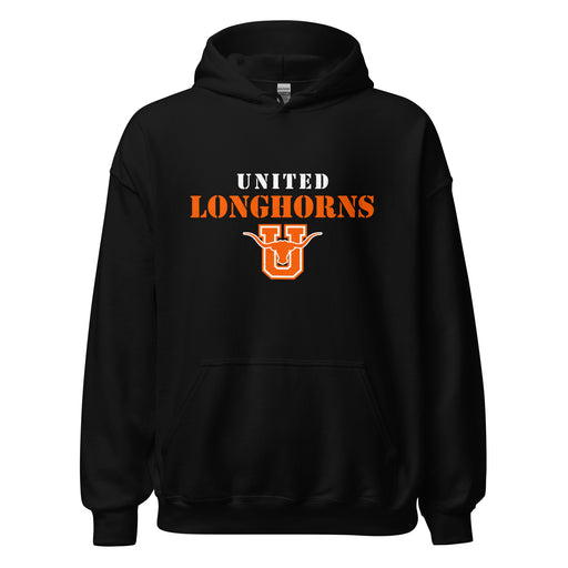 United High School Longhorns Black Classic Unisex Hoodie 222