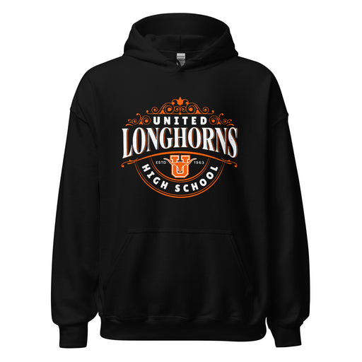 United High School Longhorns Black Classic Unisex Hoodie 211