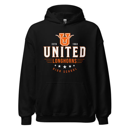 United High School Longhorns Black Classic Unisex Hoodie 217