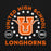 Close-up view of United High School Longhorns Black Classic Unisex Hoodie 208