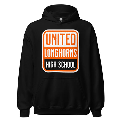 United High School Longhorns Black Classic Unisex Hoodie 001