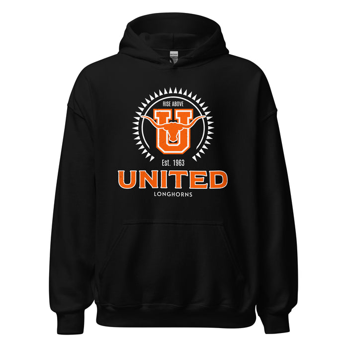 United High School Longhorns Black Classic Unisex Hoodie 226