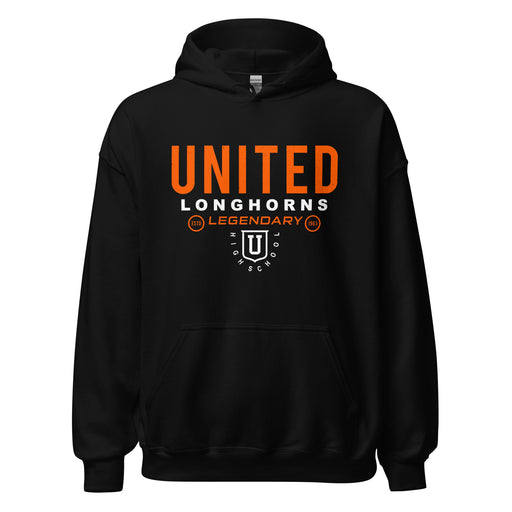 United High School Longhorns Black Classic Unisex Hoodie 003