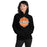 Woman wearing United High School Longhorns Black Classic Unisex Hoodie 209