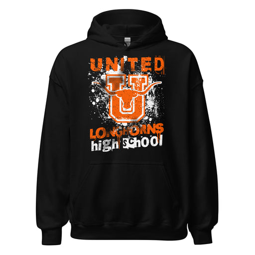 United High School Longhorns Black Classic Unisex Hoodie 205