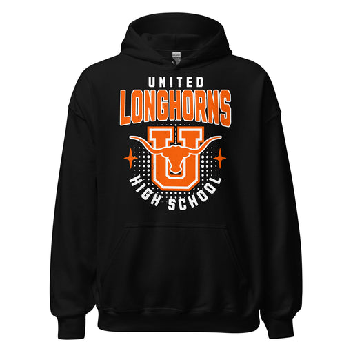 United High School Longhorns Black Classic Unisex Hoodie 204