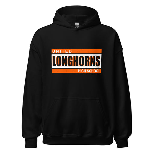 United High School Longhorns Black Classic Unisex Hoodie 098