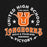 Close-up view of United High School Longhorns Black Classic Unisex Hoodie 206