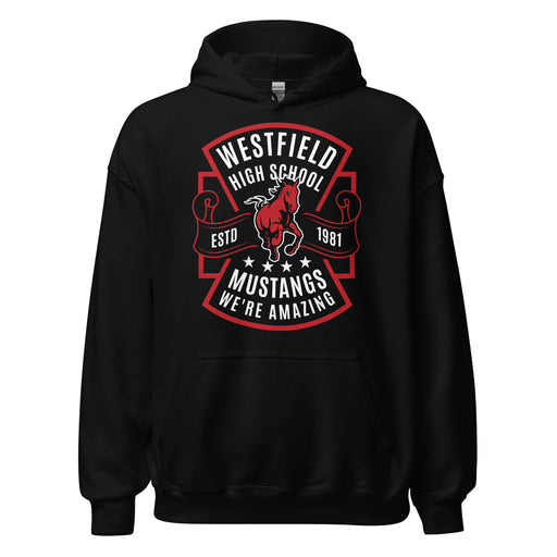 Westfield High School Mustangs Black Classic Unisex Hoodie 207