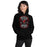 Woman wearing Westfield High School Mustangs Black Classic Unisex Hoodie 207