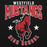 Close-up view of Westfield High School Mustangs Black Classic Unisex Hoodie 213