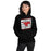 Woman wearing Westfield High School Mustangs Black Classic Unisex Hoodie 223