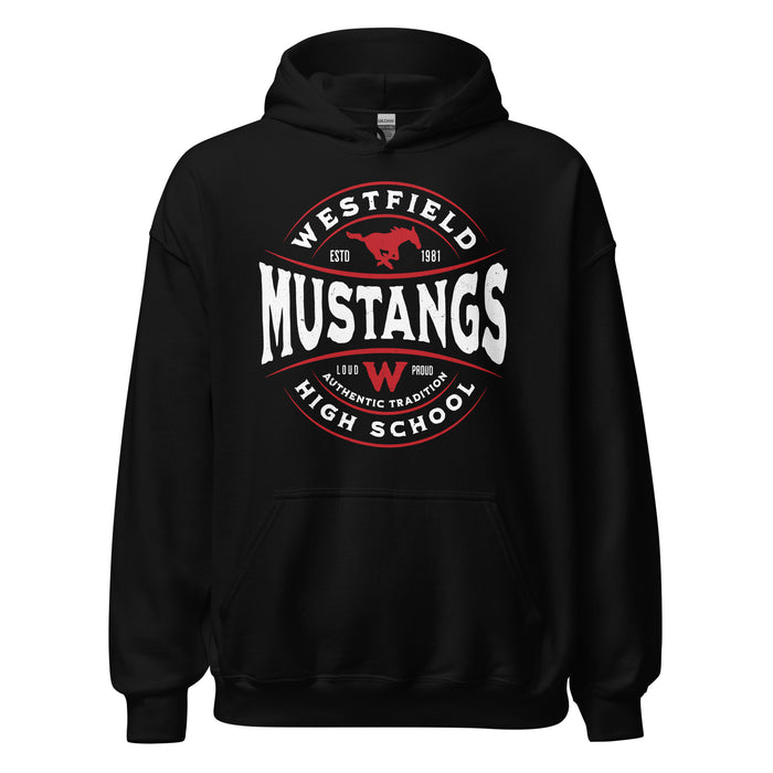 Westfield High School Mustangs Black Classic Unisex Hoodie 218