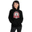 Woman wearing Westfield High School Mustangs Black Classic Unisex Hoodie 212