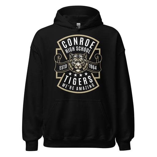 Conroe High School Tigers Black Classic Unisex Hoodie 207