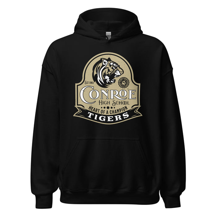 Conroe High School Tigers Black Classic Unisex Hoodie 219