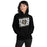 Woman wearing Conroe High School Tigers Black Classic Unisex Hoodie 223