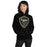 Woman wearing Conroe High School Tigers Black Classic Unisex Hoodie 225