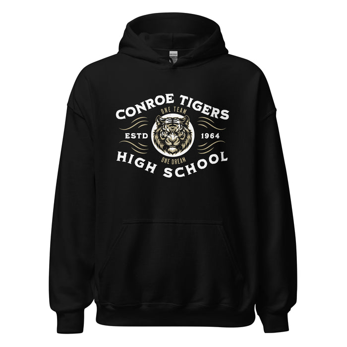 Conroe High School Tigers Black Classic Unisex Hoodie 230