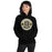 Woman wearing Conroe High School Tigers Black Classic Unisex Hoodie 215