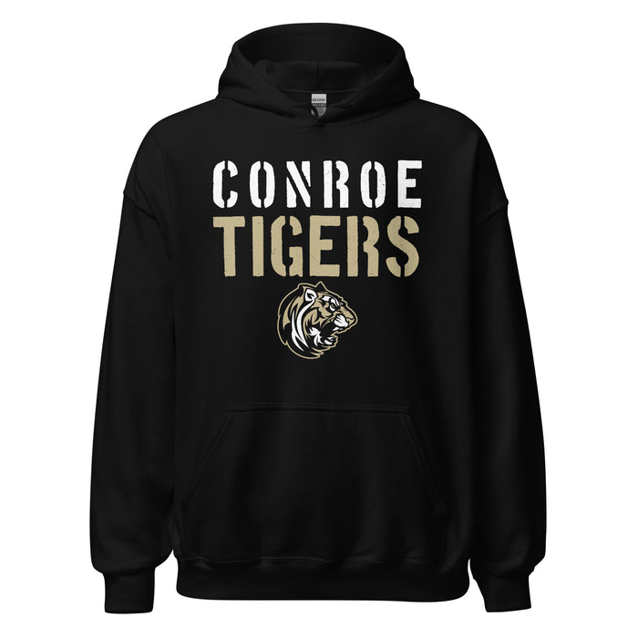 Conroe High School Tigers Black Classic Unisex Hoodie 017