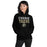 Woman wearing Conroe High School Tigers Black Classic Unisex Hoodie 017