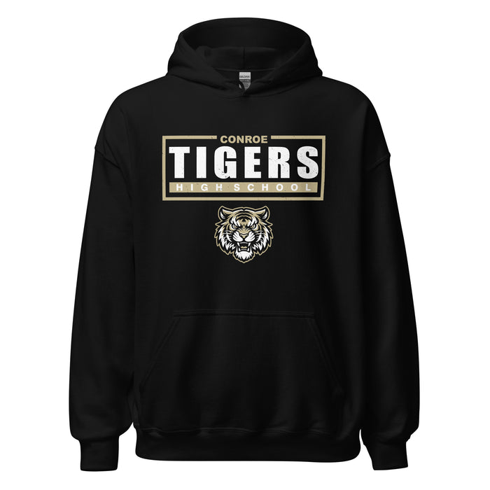Conroe High School Tigers Black Classic Unisex Hoodie 049
