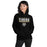 Woman wearing Conroe High School Tigers Black Classic Unisex Hoodie 049