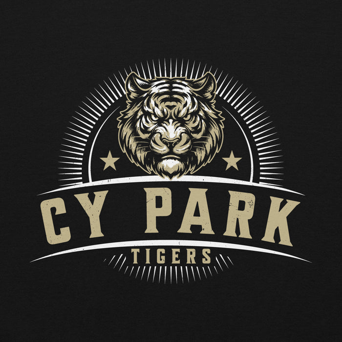 Close-up view of Cypress Park High School Tigers Black Classic Unisex Hoodie 221