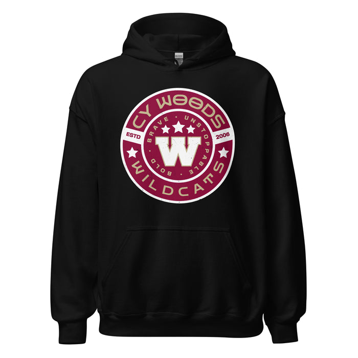 Cypress Woods High School Wildcats Black Classic Unisex Hoodie 239