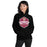 Woman wearing Cypress Woods High School Wildcats Black Classic Unisex Hoodie 209