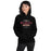 Woman wearing Cypress Woods High School Wildcats Black Classic Unisex Hoodie 044