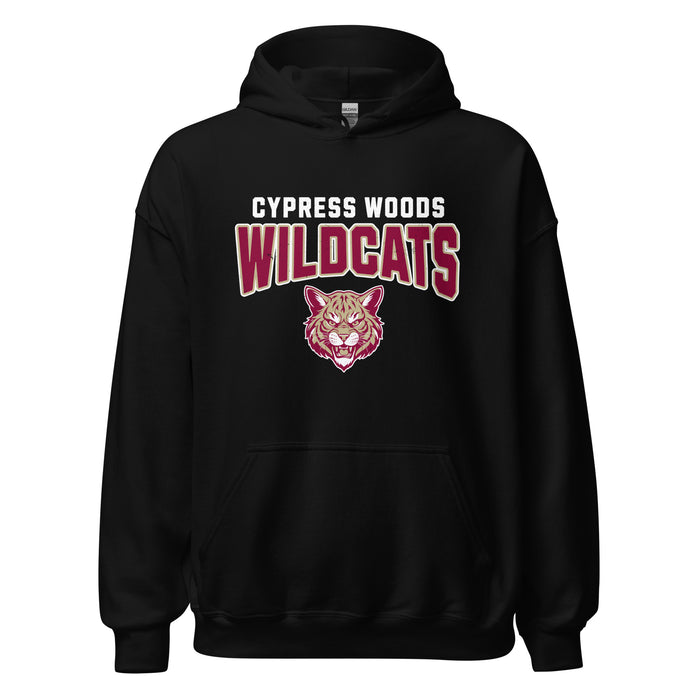 Cypress Woods High School Wildcats Black Classic Unisex Hoodie 234