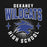 Close-up view of Dekaney High School Wildcats Black Classic Unisex Hoodie 204