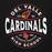 Close-up view of Del Valle High School Cardinals Black Classic Unisex Hoodie 218