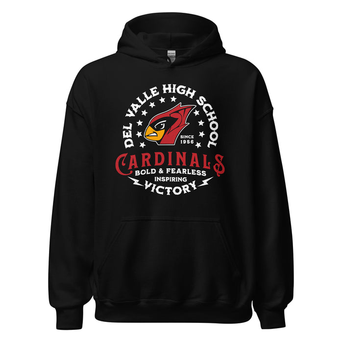 Del Valle High School Cardinals Black Classic Unisex Hoodie 206