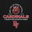 Close-up view of Del Valle High School Cardinals Black Classic Unisex Hoodie 222