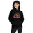 Woman wearing Del Valle High School Cardinals Black Classic Unisex Hoodie 221