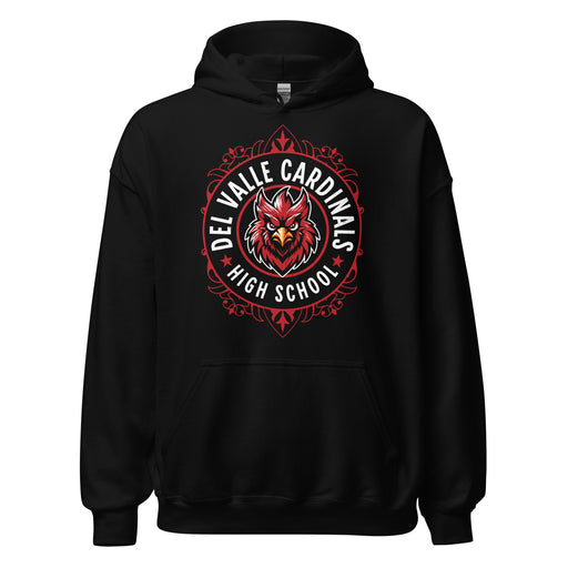 Del Valle High School Cardinals Black Classic Unisex Hoodie 227