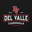 Close-up view of Del Valle High School Cardinals Black Classic Unisex Hoodie 202