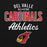Close-up view of Del Valle High School Cardinals Black Classic Unisex Hoodie 034