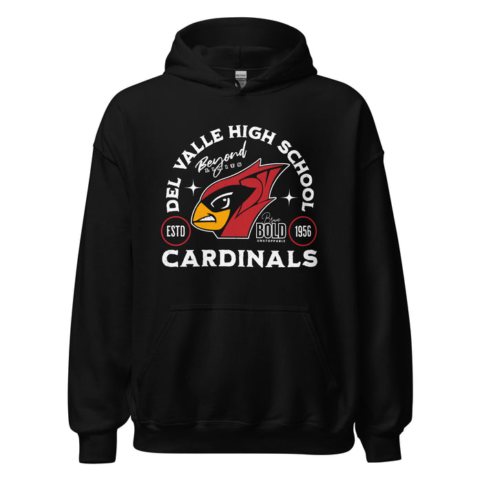 Del Valle High School Cardinals Black Classic Unisex Hoodie 208