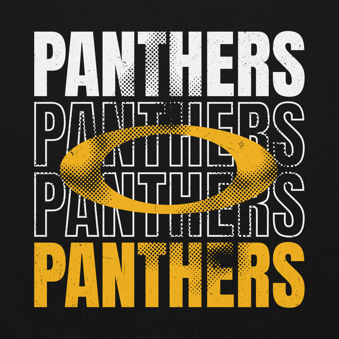 Close-up view of Klein Oak High School Panthers Black Classic Unisex Hoodie 233