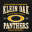 Close-up view of Klein Oak High School Panthers Black Classic Unisex Hoodie 230