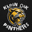Close-up view of Klein Oak High School Panthers Black Classic Unisex Hoodie 228