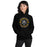 Woman wearing Klein Oak High School Panthers Black Classic Unisex Hoodie 214