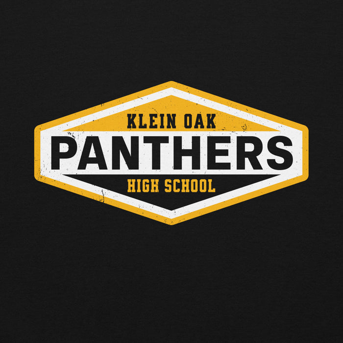 Close-up view of Klein Oak High School Panthers Black Classic Unisex Hoodie 009