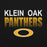 Close-up view of Klein Oak High School Panthers Black Classic Unisex Hoodie 024